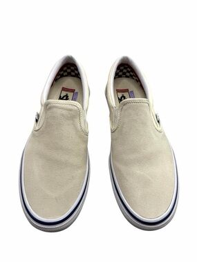 Vans Suede Slip-On Sneakers in Off-White